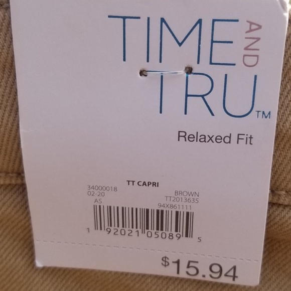 NWT Time and Tru Mid Rise Khaki Tan Brown - Picture 6 of 16
